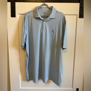 Rhoback Print Polo - XXL - Light/Dark Blue Crown